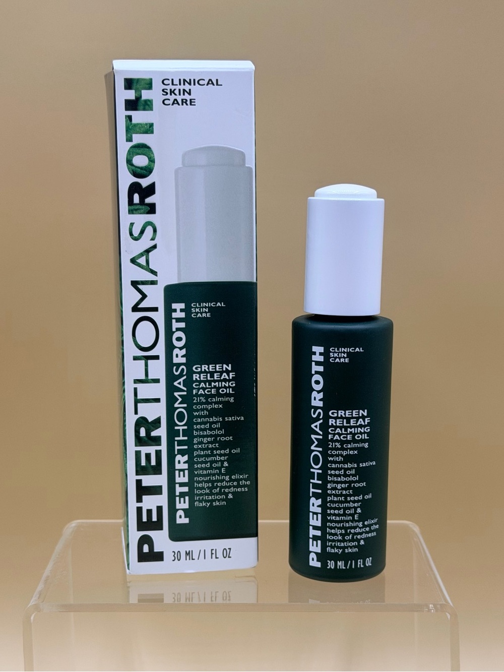 Peter Thomas Roth Green Releaf Calming Facial Oil with Cannabis Sativa Oil 1 oz